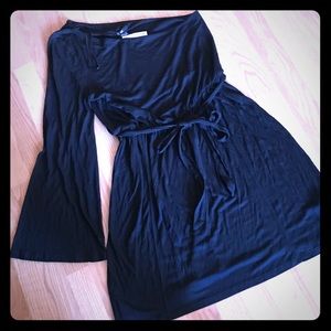 H&M one shoulder, bell sleeve jersey dress